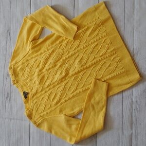 TALBOTS WOOL BLEND CABLEKINT SWEATER